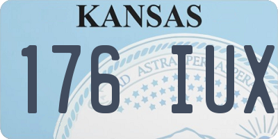 KS license plate 176IUX