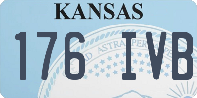KS license plate 176IVB