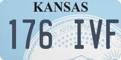KS license plate 176IVF