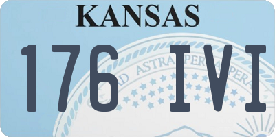 KS license plate 176IVI