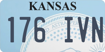 KS license plate 176IVN