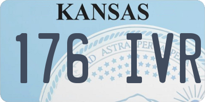 KS license plate 176IVR