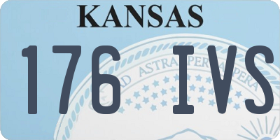 KS license plate 176IVS