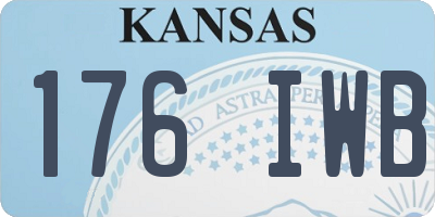 KS license plate 176IWB