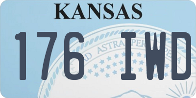 KS license plate 176IWD