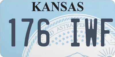 KS license plate 176IWF