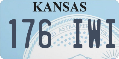 KS license plate 176IWI