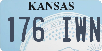 KS license plate 176IWN