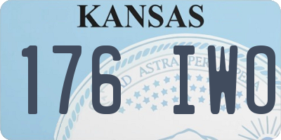 KS license plate 176IWO