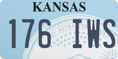 KS license plate 176IWS