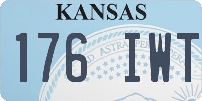 KS license plate 176IWT