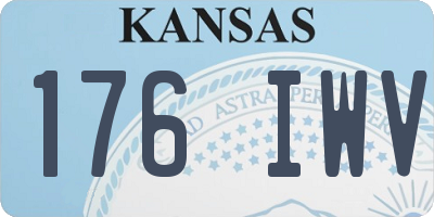 KS license plate 176IWV