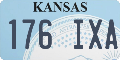 KS license plate 176IXA