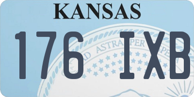 KS license plate 176IXB