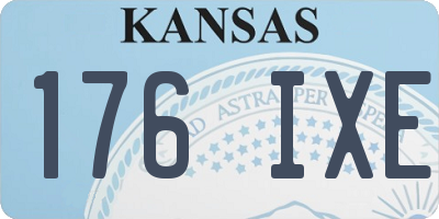 KS license plate 176IXE