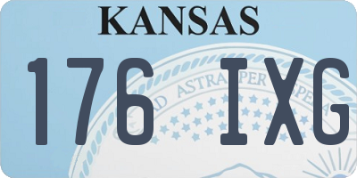 KS license plate 176IXG