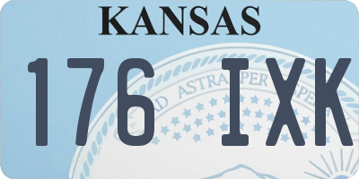 KS license plate 176IXK