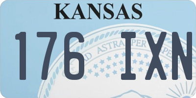KS license plate 176IXN