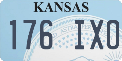 KS license plate 176IXO