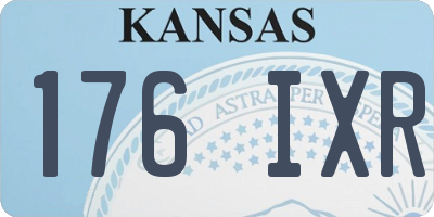 KS license plate 176IXR