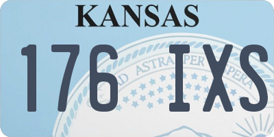 KS license plate 176IXS
