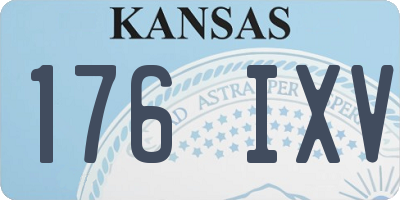 KS license plate 176IXV