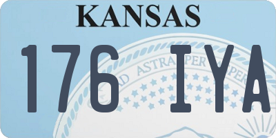 KS license plate 176IYA