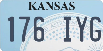 KS license plate 176IYG