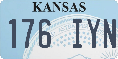 KS license plate 176IYN
