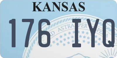 KS license plate 176IYQ