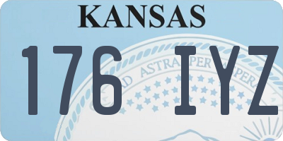 KS license plate 176IYZ