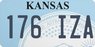 KS license plate 176IZA