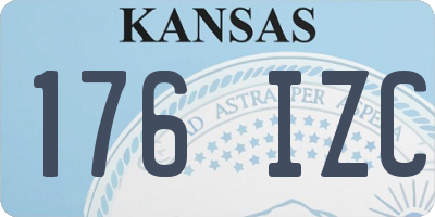 KS license plate 176IZC