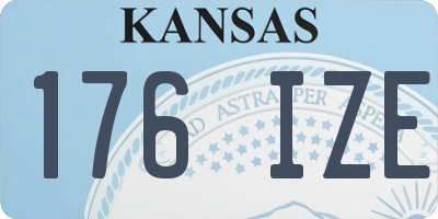 KS license plate 176IZE