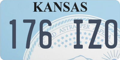 KS license plate 176IZO