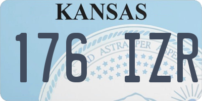 KS license plate 176IZR