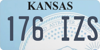 KS license plate 176IZS