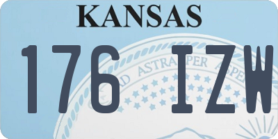 KS license plate 176IZW