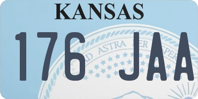 KS license plate 176JAA