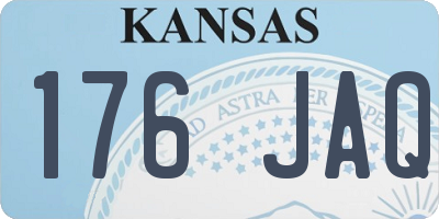 KS license plate 176JAQ