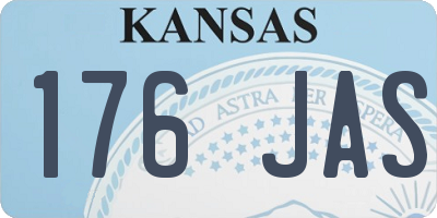 KS license plate 176JAS