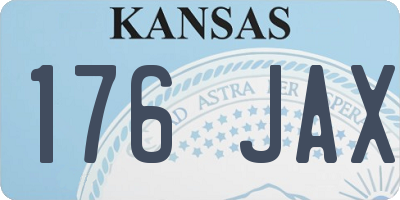 KS license plate 176JAX