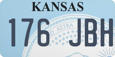 KS license plate 176JBH