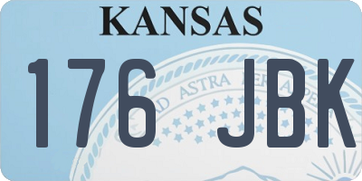 KS license plate 176JBK