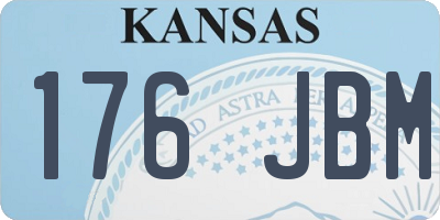 KS license plate 176JBM