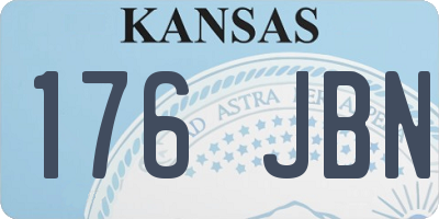KS license plate 176JBN