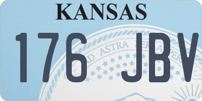 KS license plate 176JBV