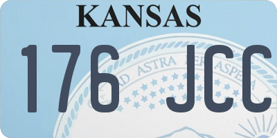 KS license plate 176JCC
