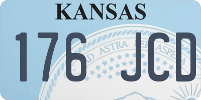 KS license plate 176JCD