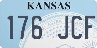 KS license plate 176JCF
